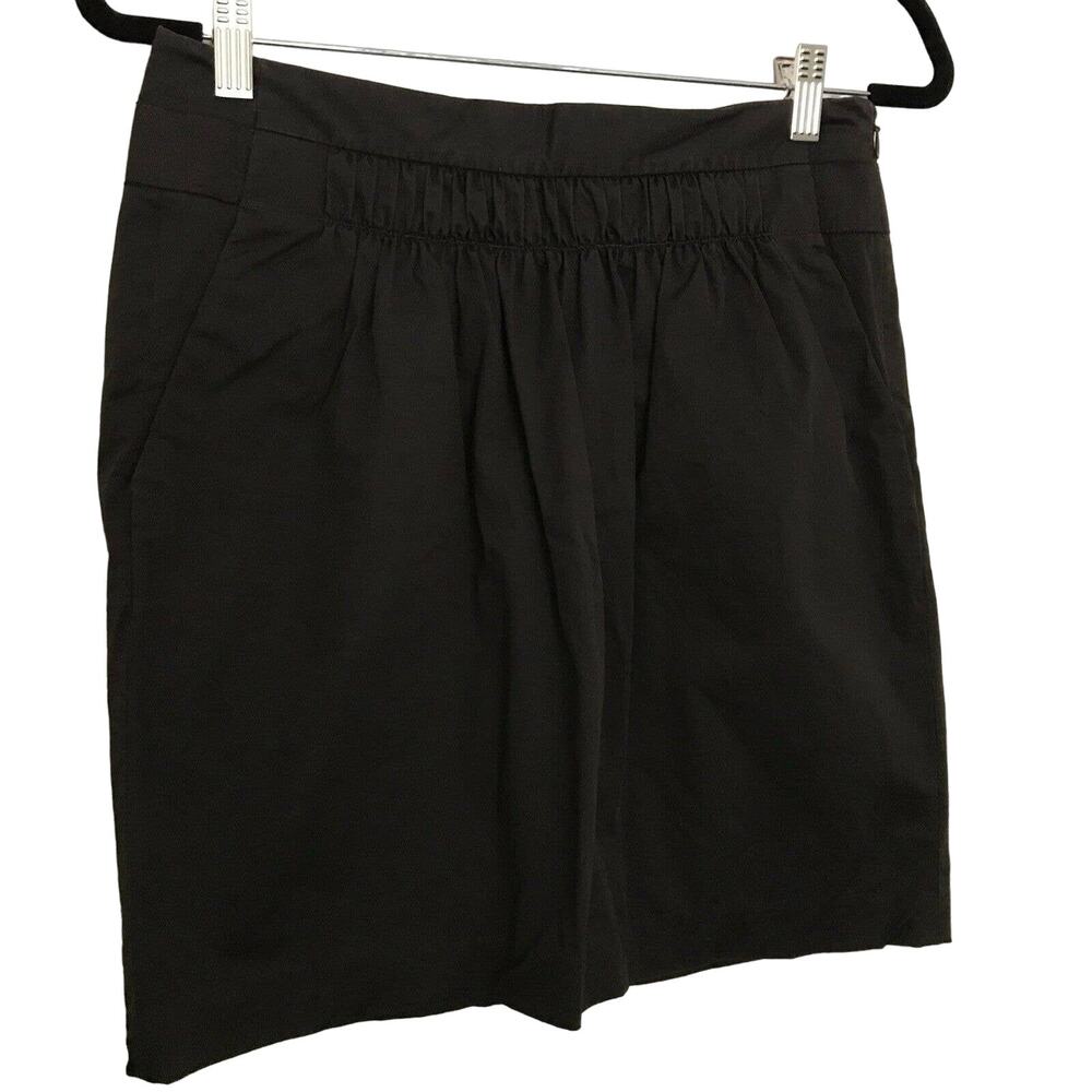 Banana Republic Brown Stretch Short Pencil Skirt - Size 4 - Pleated - Pockets